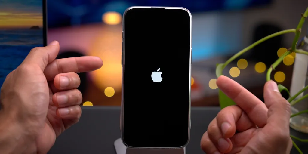 iPhone iOSアップデート Appleロゴ